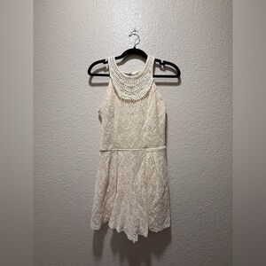 City Triangles Ivory Lace Sleeveless Romper Girls Size 9